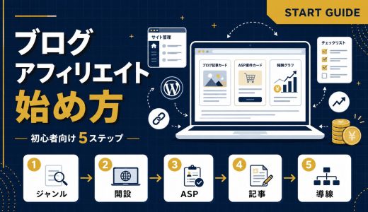 ブログアフィリエイトの始め方【5ステップ】初心者向け完全手順